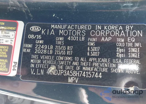 2017 Kia Soul + from USA, damaged, VIN KNDJP3A58H7415744